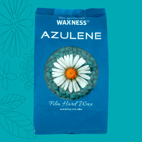 Waxness Film Hard Wax Beads Azulene on table