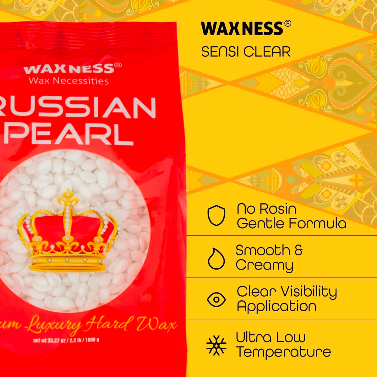Waxness Russian Pearl Hard Wax Beads creamy texture