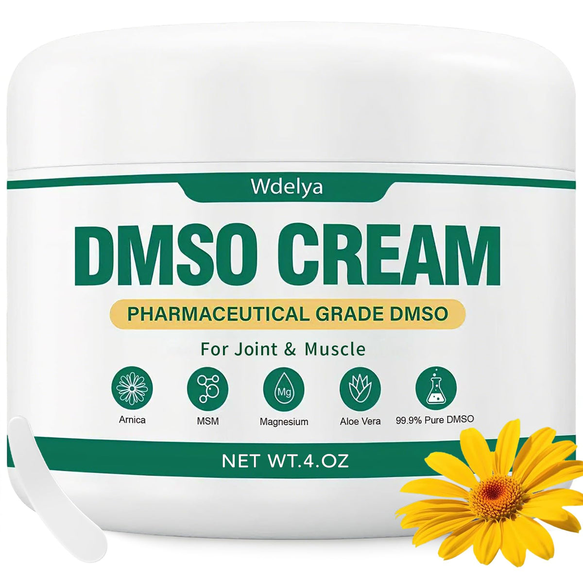 Wdelya DMSO Cream front view with packaging