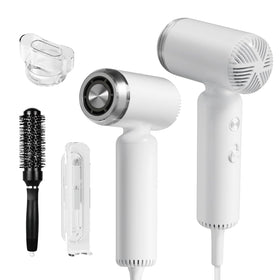 webeauty Travel Mini Hair Dryer front view with attachments