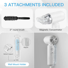 webeauty Travel Mini Hair Dryer magnetic concentrator close-up