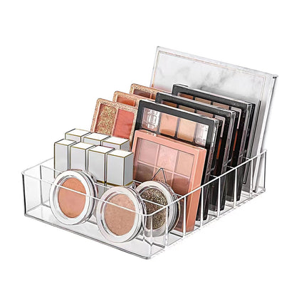 WECHENG Clear Acrylic Makeup Organizer front view