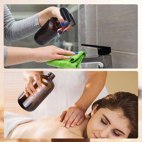 Wedama amber glass spray bottle mist setting demonstration