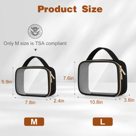 Wedama Clear Toiletry Bag set with handles
