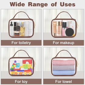 Wedama Clear Toiletry Bag showing waterproof fabric detail