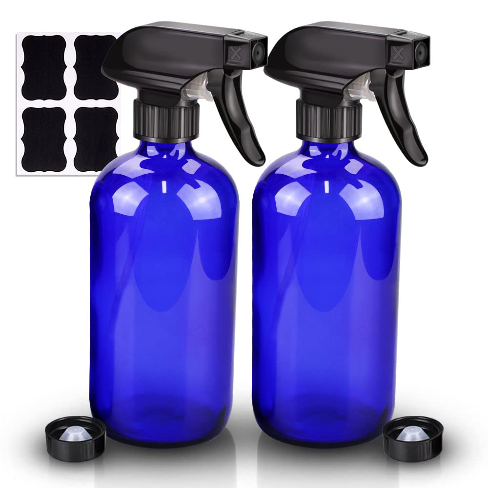 Wedama glass spray bottle front view with adjustable nozzle