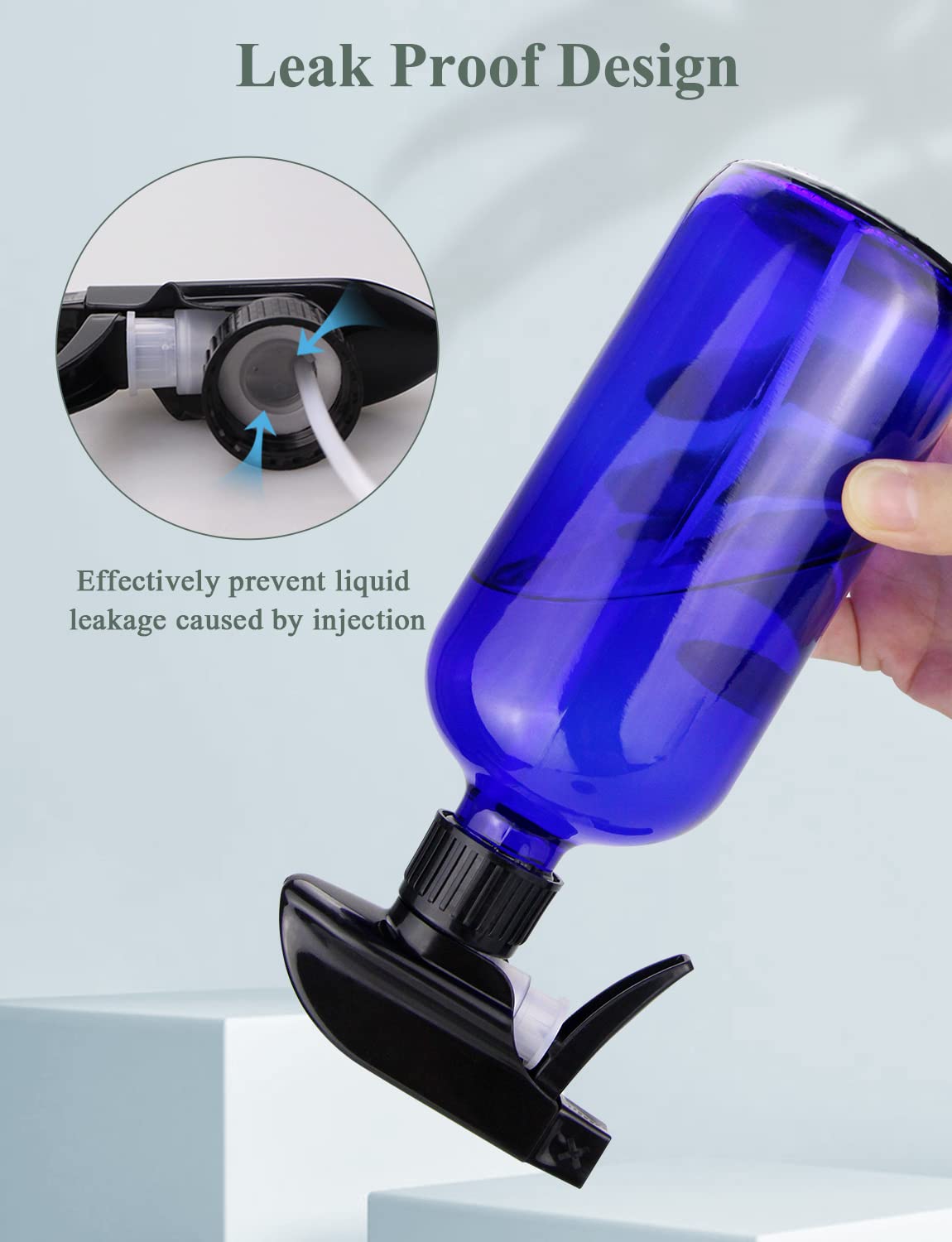 Wedama glass spray bottle with labels for liquid classification