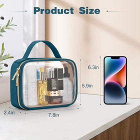 Wedama toiletry bag opened 180 degrees with travel essentials