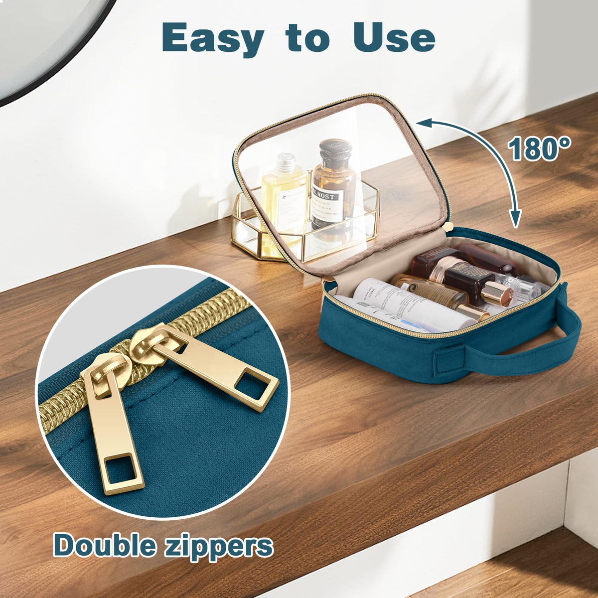Wedama toiletry bag side view with reinforced seams