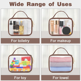 Wedama TSA Approved Toiletry Bag clear design showcasing contents