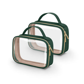 Wedama TSA Approved Toiletry Bag front view in dark green