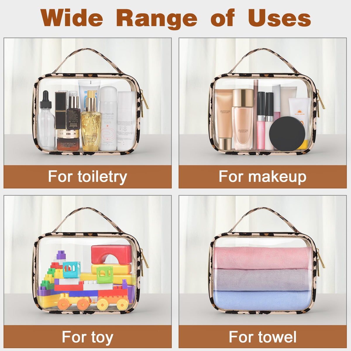 Wedama TSA Approved Toiletry Bag hanging from a travel bag
