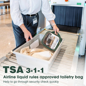 Wedama TSA Approved Toiletry Bag side view with zipper
