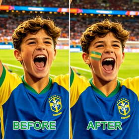 WEEMAY Face Paint Stick in a jersey pocket