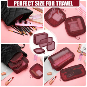 Weewooday mesh pouch set displayed on a vanity