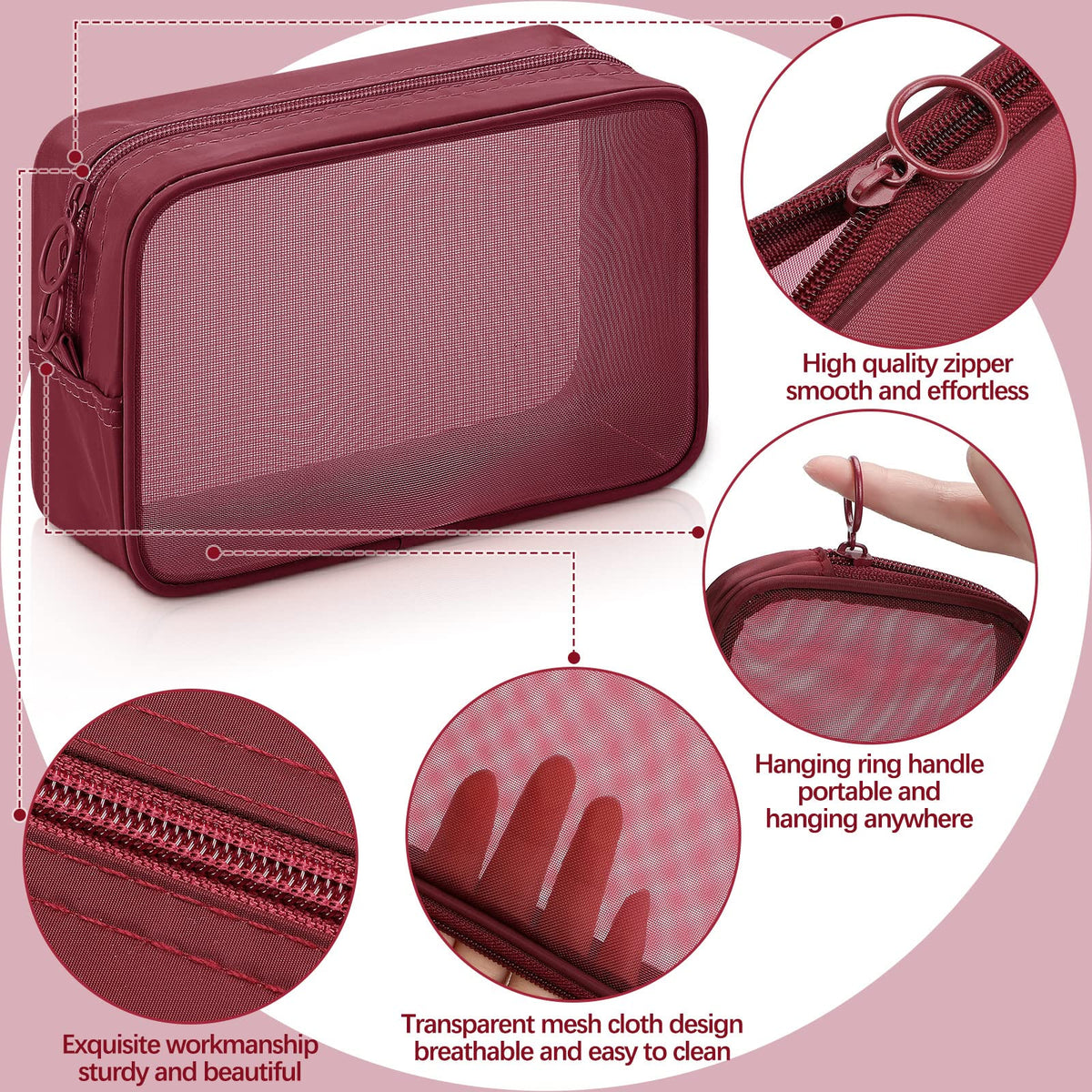 Weewooday mesh pouch set showing contents inside