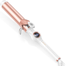 WEEYUM 1 1/2 inch curling iron front view with LCD screen
