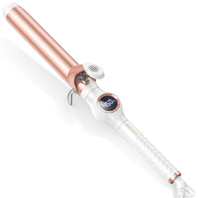 WEEYUM 1.25 Inch Curling Iron front view with long barrel