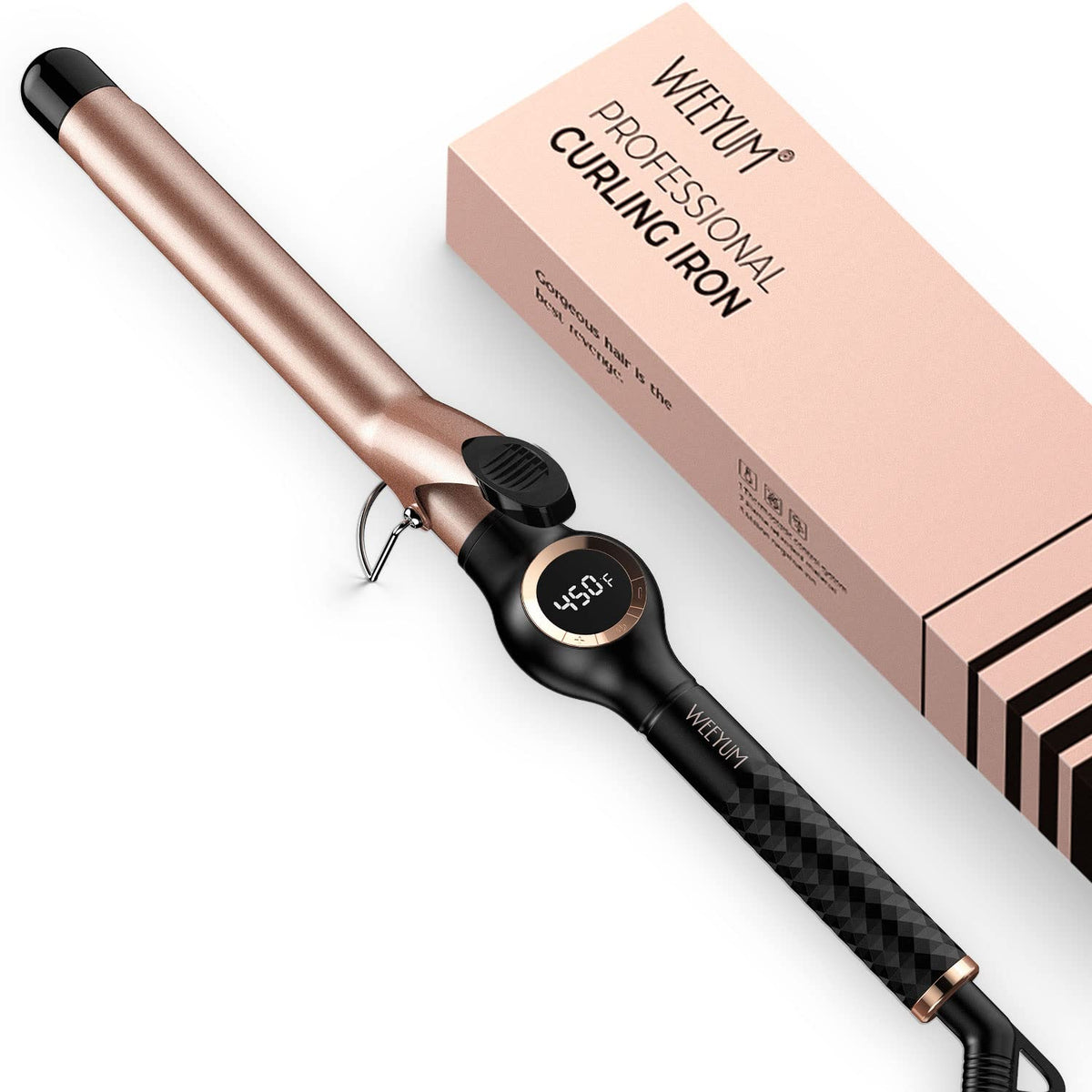 WEEYUM Curling Iron 1 Inch Barrel front view