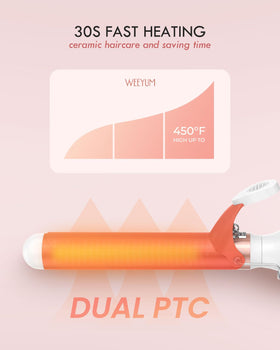 WEEYUM curling iron 360-degree rotating power cord