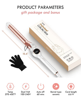 WEEYUM Curling Iron in use creating beachy waves