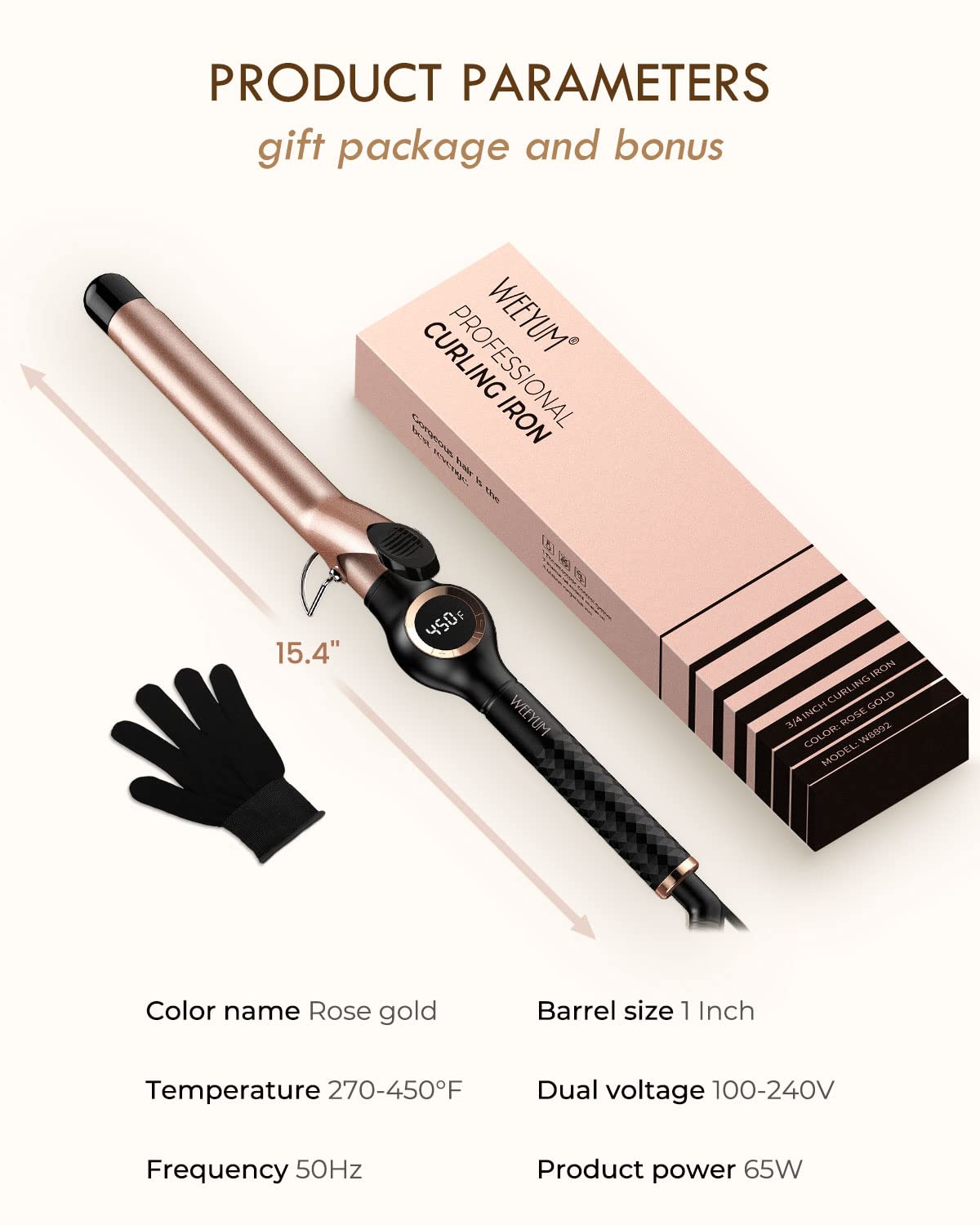 WEEYUM Curling Iron packaging