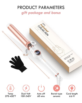 WEEYUM curling iron packaging and accessories