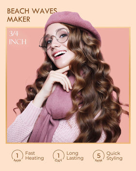 WEEYUM curling iron showing ceramic barrel and clamp