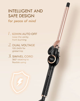WEEYUM curling iron with rotating cord