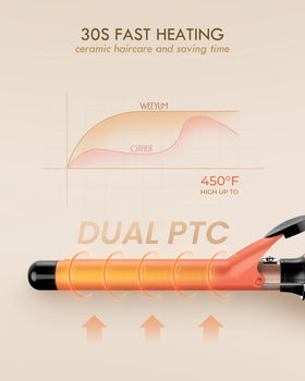 WEEYUM Curling Iron with temperature settings