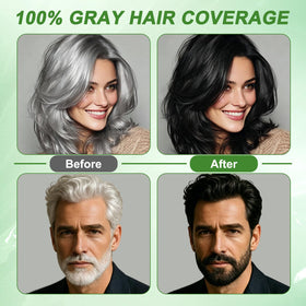 WEILNELL Black Hair Dye Shampoo results after use