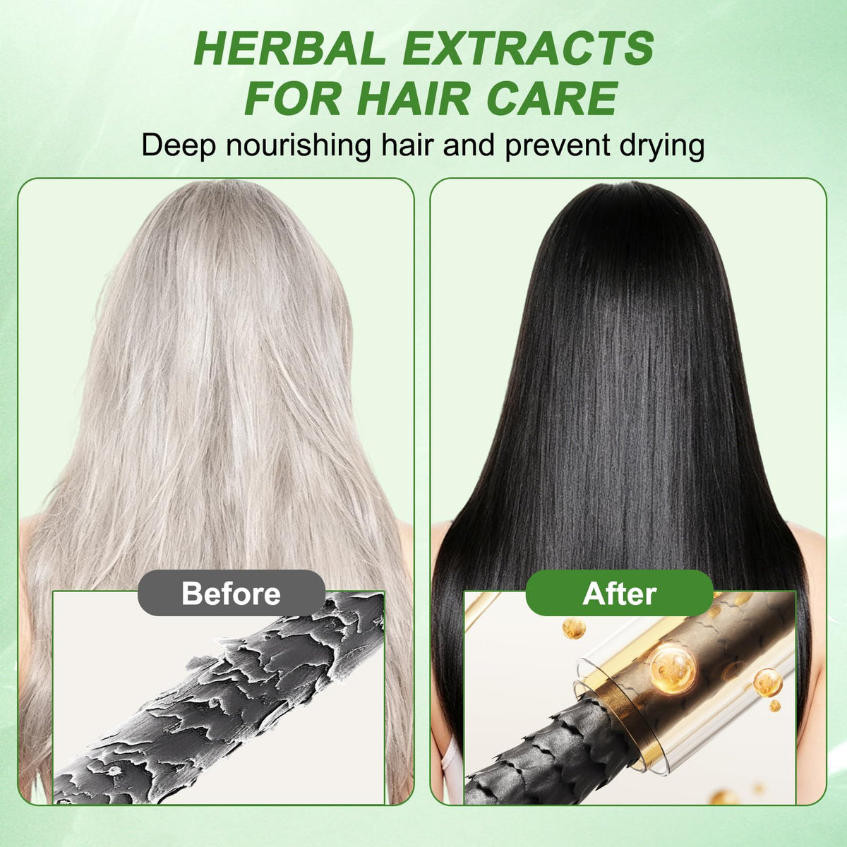WEILNELL Black Hair Dye Shampoo showing color options