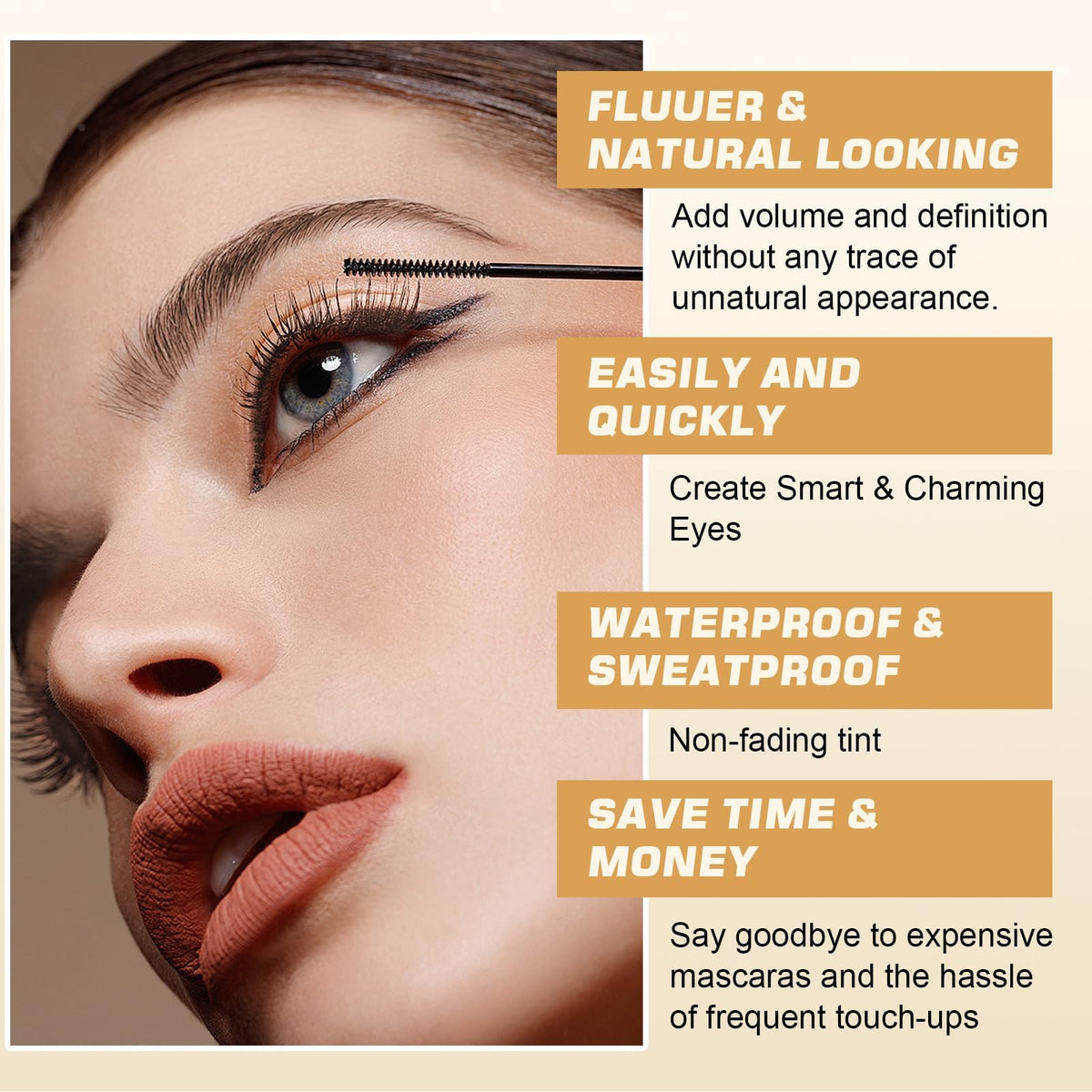 WEILNELL Eyelash & Eyebrow Color Kit dark brown colour close-up