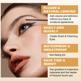 WEILNELL Eyelash & Eyebrow Color Kit dark brown colour close-up