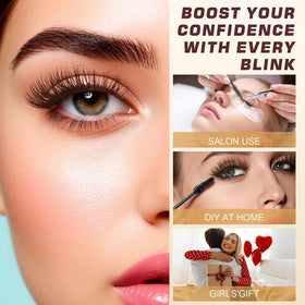 WEILNELL Eyelash & Eyebrow Color Kit showing dark brown results