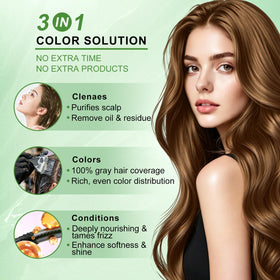 WEILNELL Light Brown Hair Dye Shampoo after application results