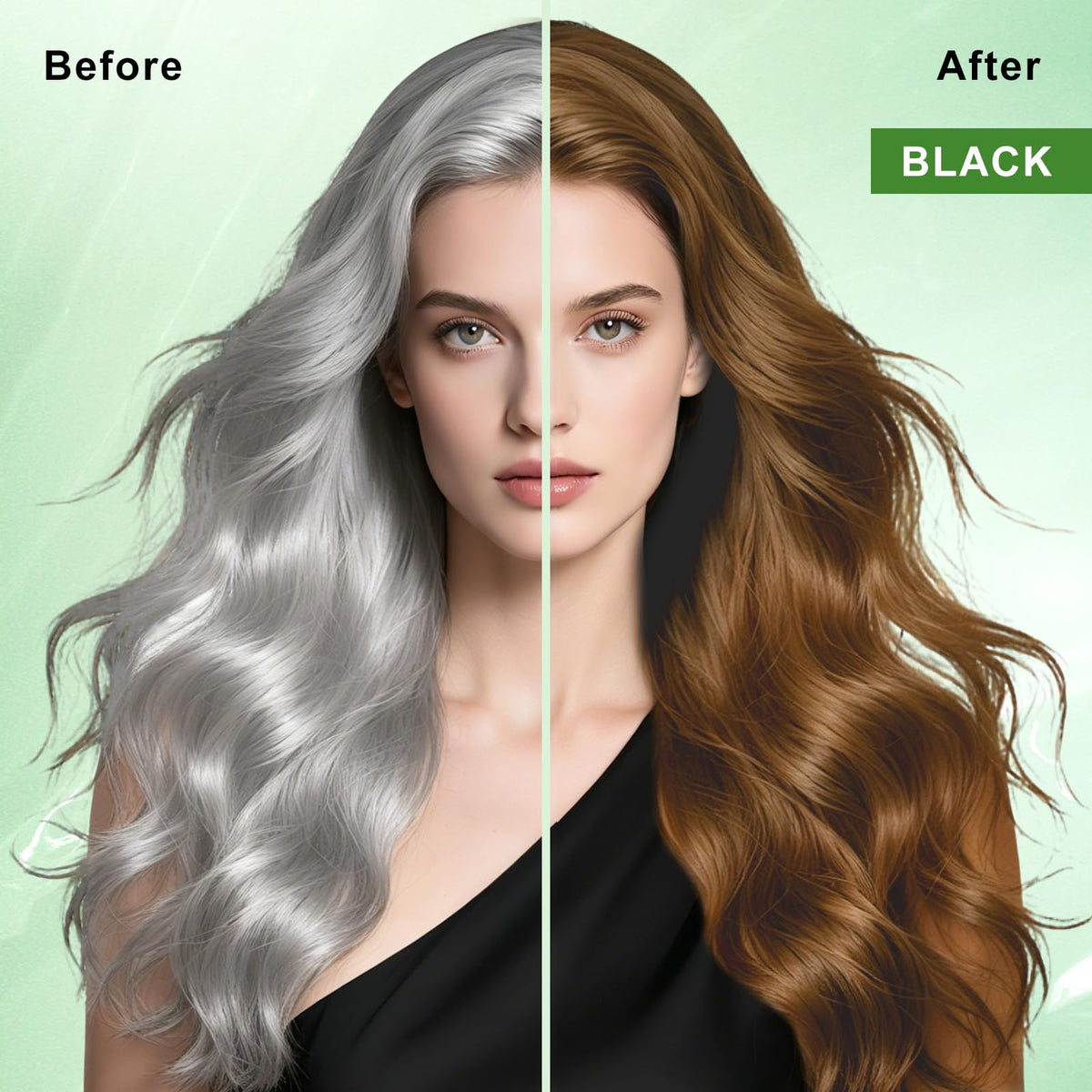 WEILNELL Light Brown Hair Dye Shampoo application process