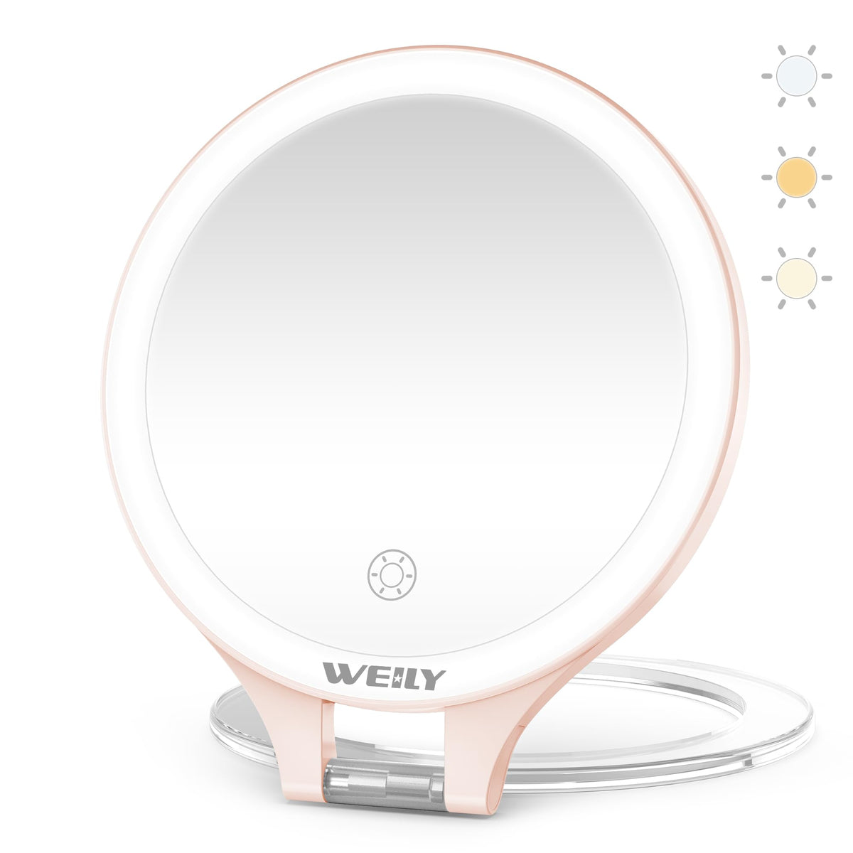 WEILY 10X/1X Magnifying Makeup Mirror front view