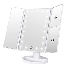 WEILY Makeup Mirror front view with 21 LED lights