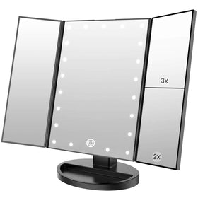 WEILY Makeup Mirror front view with 21 LED lights