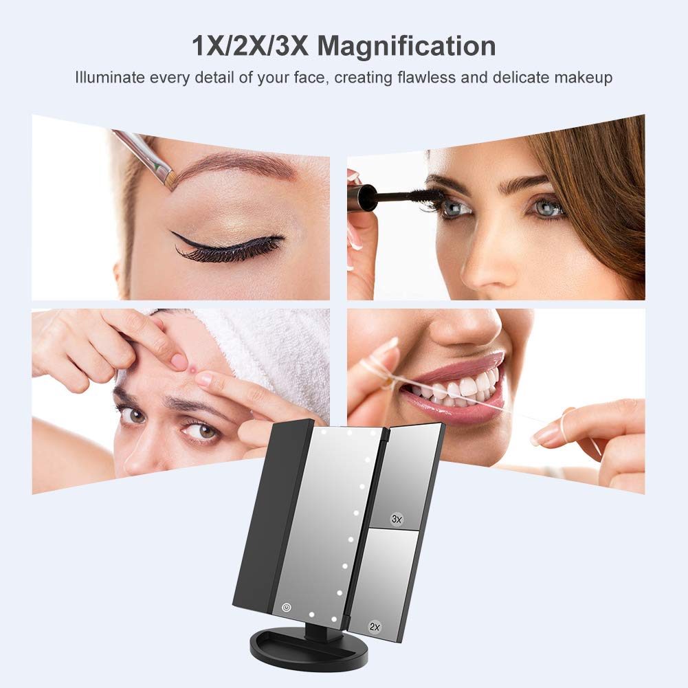 WEILY Makeup Mirror with touch sensor controls