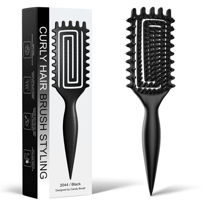 Weldilgit Curl Brush front view in black