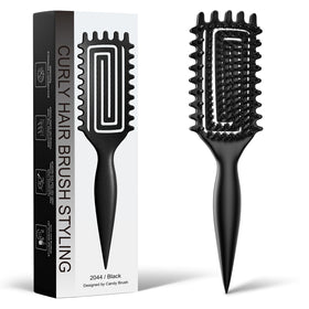 Weldilgit Curl Brush front view with soft bristles