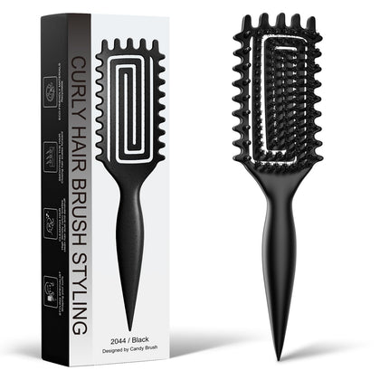 Weldilgit Curl Brush front view with soft bristles