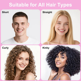 Weldilgit Curl Brush in a styled hair setting
