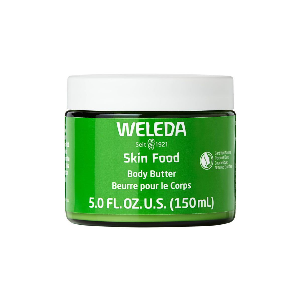 Weleda Skin Food Body Butter 5oz front view in glass jar