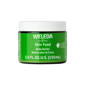 Weleda Skin Food Body Butter 5oz front view in glass jar