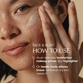 Weleda Skin Food Light Cream application on skin
