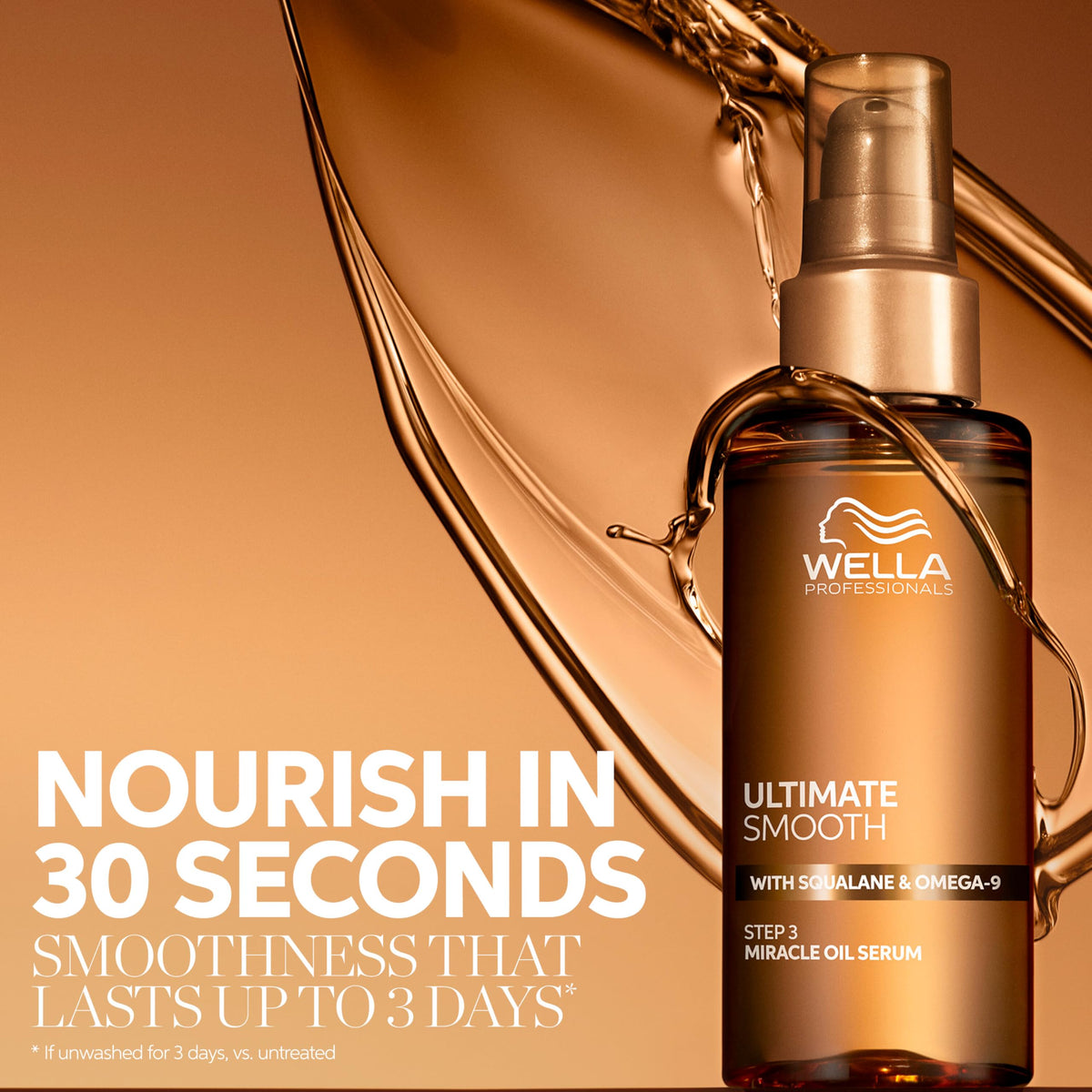 Wella Professionals Ultimate Smooth Miracle Oil Serum 300g back view