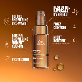 Wella Professionals Ultimate Smooth Miracle Oil Serum 300g with other hair care products